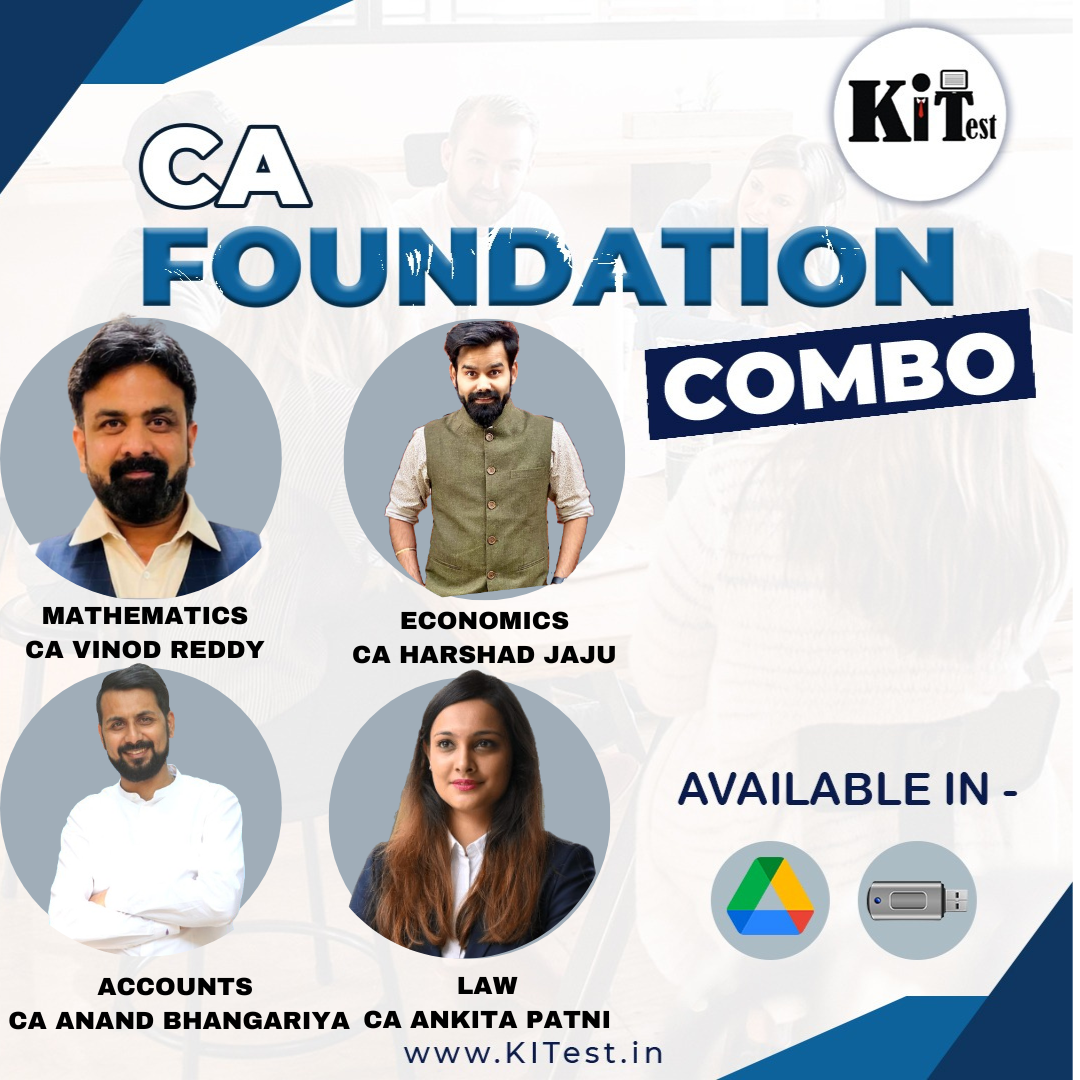 CA Foundation All Subject Combo Regular Batch By CA Anand Bhangariya, CA Ankita Patni, CA Harshad Jaju, CA Vinod Reddy (SPC Combo)